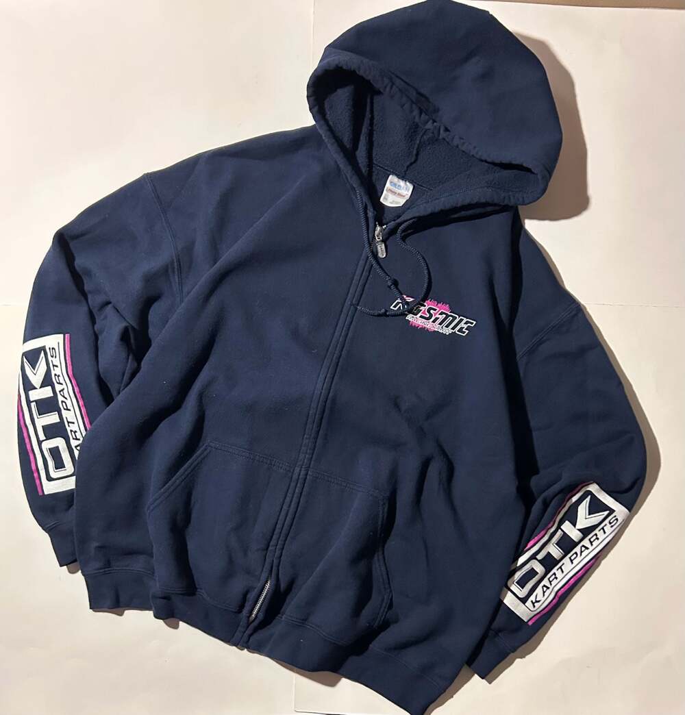 Y2K 2000s Kosmic Racing OTK Kart Gildan Heavy Blend Full Zip Hoodie